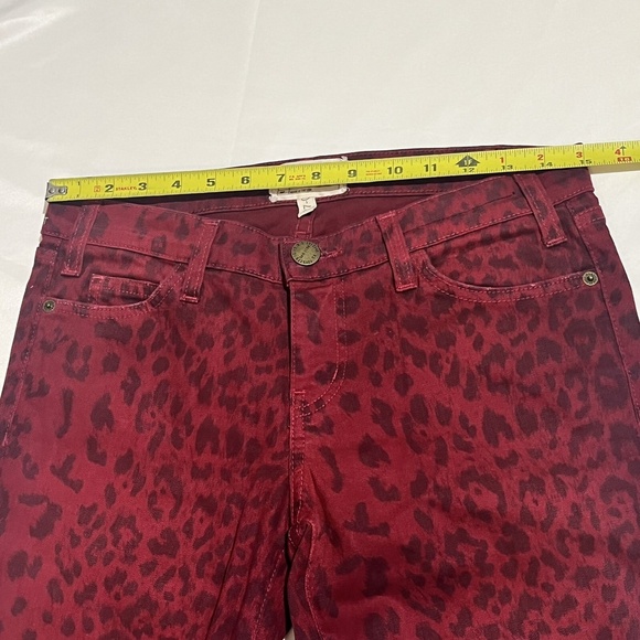 Current Elliot Skinny Jeans The Stiletto Womens 30 Leopard Print Blood Red - Picture 4 of 9